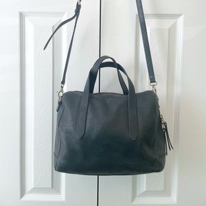 Fossil Sydney Satchel in Navy Blue